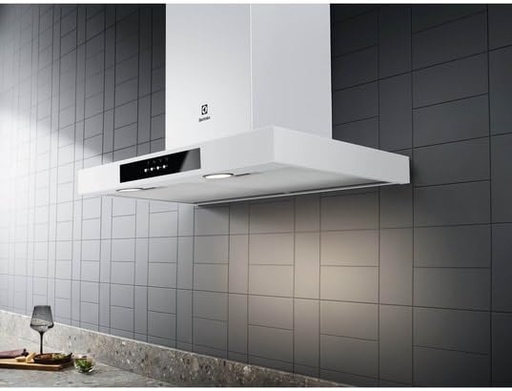 [EFTD26W] Hotte décorative Electrolux EFTD26W, murale 598 mm blanche, 600 m³/h, 2 LED, 3 vitesses, classe C