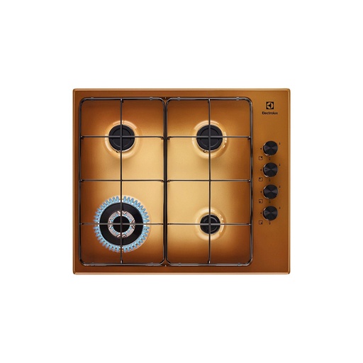 [EGS6414T] Plaque gaz encastrable Electrolux EGS6414T, 4 foyers dont multi couronne 4000 W, allumage intégré, sécurité thermocouple