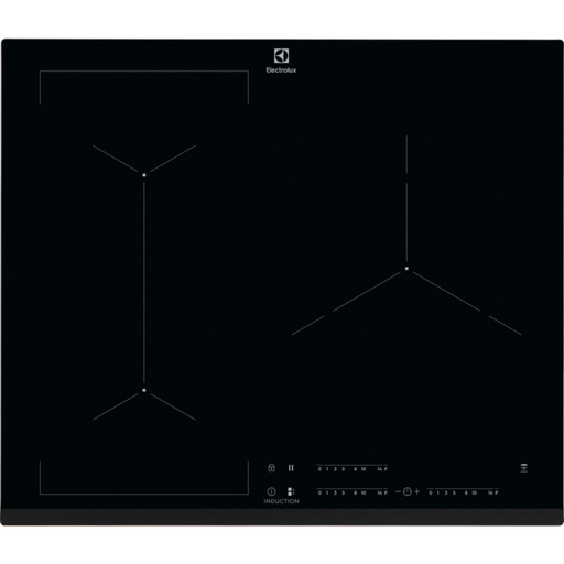 [EIV63343] Plaque induction Electrolux EIV63343, 3 zones, fonction Bridge, Hob2Hood, commandes tactiles, noire