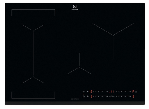 [EIV734] Plaque induction Electrolux EIV734 68 cm, 4 foyers, 4 boosters, minuteur numérique, commandes tactiles, sécurité enfant