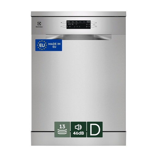 [ESA47300SX] Lave-vaisselle Electrolux ESA47300SX pose libre 60 cm, 13 couverts, inox, 8 programmes, départ différé