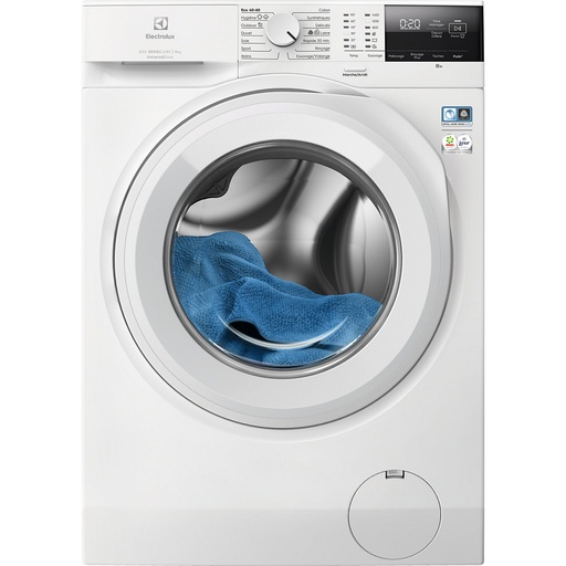 [EW6FI1429OV] Lave-linge Electrolux EW6FI1429OV, 9 kg, essorage 1351 tr/min, classe A, pose libre, écran LCD