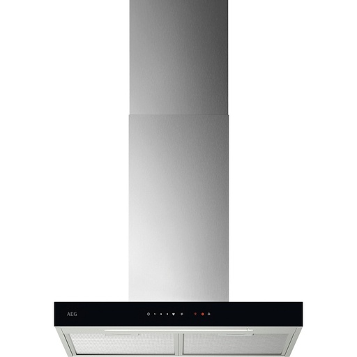 [GB67D61HL] Hotte décorative AEG GB67D61HL murale 598 mm, 600 m³/h, 3 vitesses, éclairage LED, commande tactile