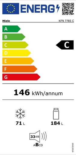 [KFN7785C] Réfrigérateur intégrable Combiné