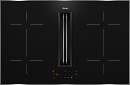 [KMDA7473FR-U] Table de cuisson induction avec hotte intégrée Miele KMDA7473FR-U, 4 zones dont 2 Flex, moteur Eco Silence