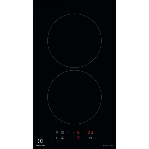 [LIT30231C] Plaque vitrocéramique Electrolux LIT30231C, 2 zones induction, 29 cm, commandes tactiles, Boost