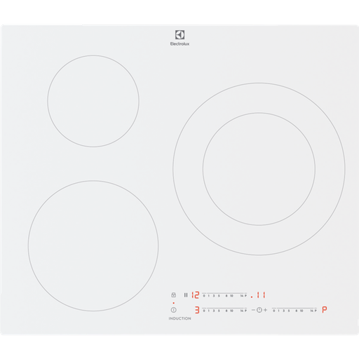 [LIT60342CW] Plaque induction Electrolux LIT60342CW, 60 cm blanche, 3 zones, double zone, Booster, commandes sensitives