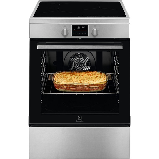 [LKI64890BX] Cuisinière induction Electrolux LKI64890BX, four chaleur tournante pulsée 73 L, pyrolyse, Stop and Go, Hob2Hood