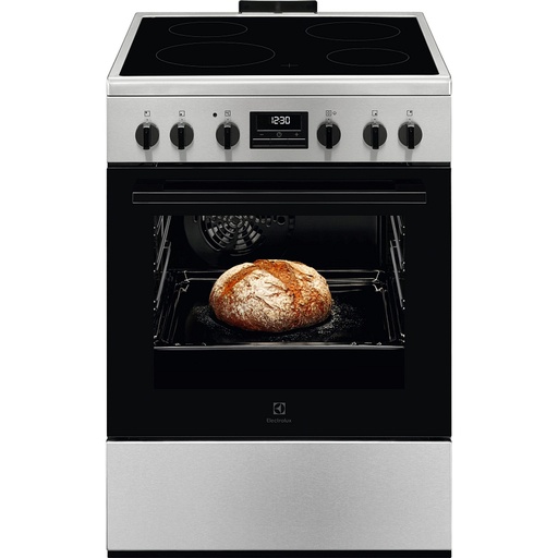 [LKR664166X] Cuisinière vitrocéramique Electrolux LKR664166X, 4 foyers, four 58 L SteamBake, nettoyage par catalyse, inox