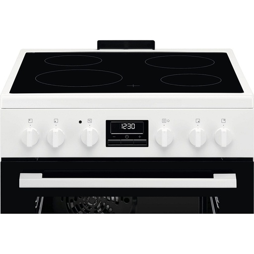 [LKR664177W] Cuisinière Electrolux LKR664177W, vitrocéramique 4 foyers, four 58 L SteamBake, nettoyage par catalyse, blanc