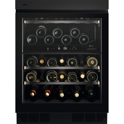 [NSW8D826GT] Cave à vin AEG NSW8D826GT encastrable, 40 bouteilles, 2 zones de température, 122 L, écran LED