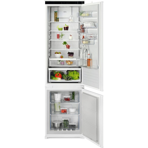 [OSC6M19FDS] Réfrigérateur combiné intégrable AEG OSC6M19FDS, TwinTech No Frost, volume total 269 dm3, classe D, Extra Chill