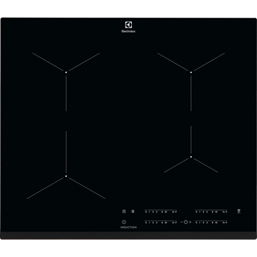 [EIT61443B] Table induction Electrolux EIT61443B, 4 zones, fonction Booster, FlexiBridge, minuteurs, commandes tactiles