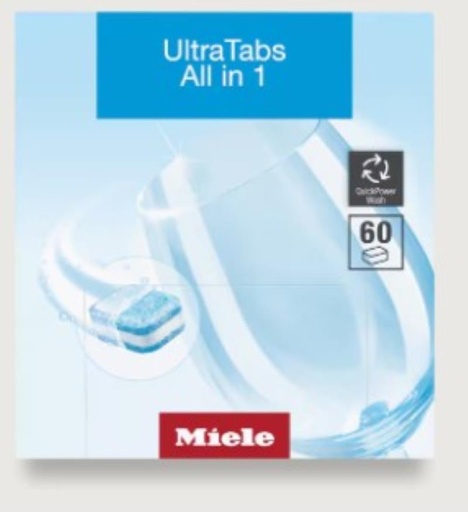 [TABLETTESULTRATABSALLIN1] Tablettes lave-vaisselle Miele TABLETTESULTRATABSALLIN1, UltraTabs All in 1, compatible Miele