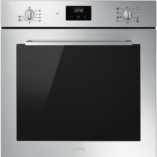 [SF6400TVX] Four encastrable Smeg SF6400TVX, 70 L, chaleur tournante, nettoyage vapeur, porte froide, acier inoxydable