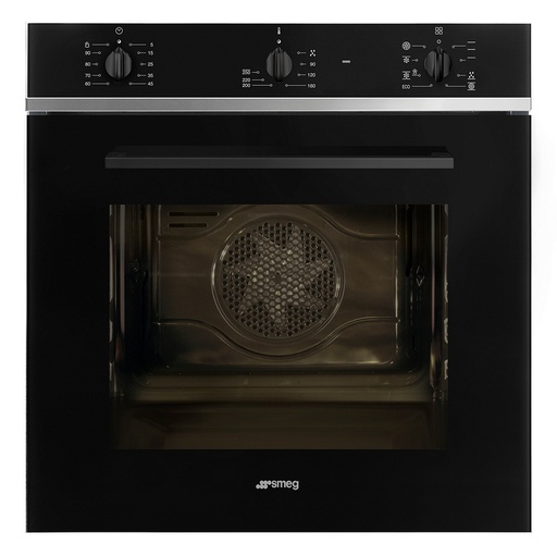[SF64M3TB] Four encastrable Smeg SF64M3TB, 70 L, 3000 W, chaleur tournante, nettoyage vapeur, classe A, noir