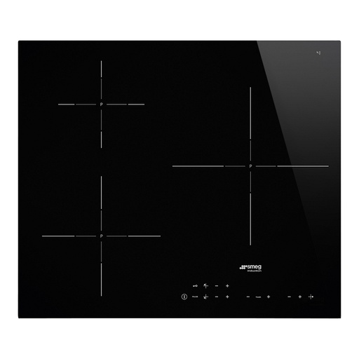 [SI5632D] Plaque induction Smeg SI5632D, 3 foyers dont une zone géante, verre céramique noir, commandes sensitives, minuteur
