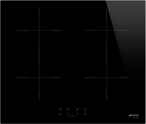 [SIB2641D] Plaque induction Smeg SIB2641D, 4 zones dont 2 flexibles, 9 niveaux de puissance, commandes tactiles, 60 cm
