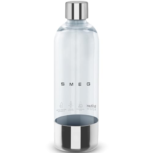 [SKSB01] Bouteille de gazéification Smeg SKSB01 en acier inoxydable et plastique, 0,8 L, lavable au lave-vaisselle