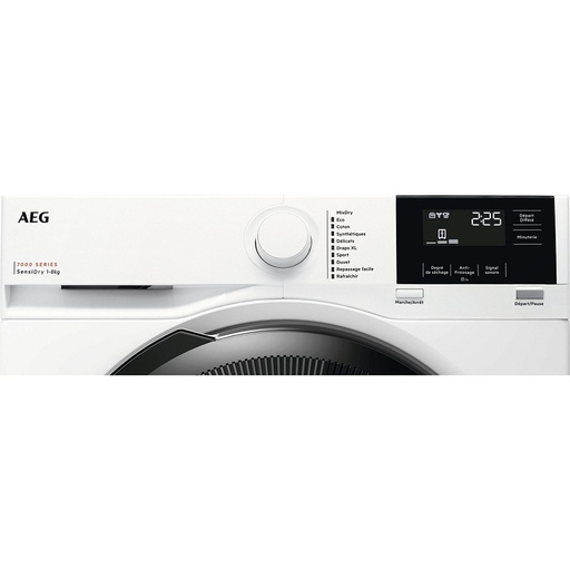 [TR71DG8CO] Sèche-linge AEG TR71DG8CO à pompe à chaleur, 8 kg, condensation, porte réversible, série 7000