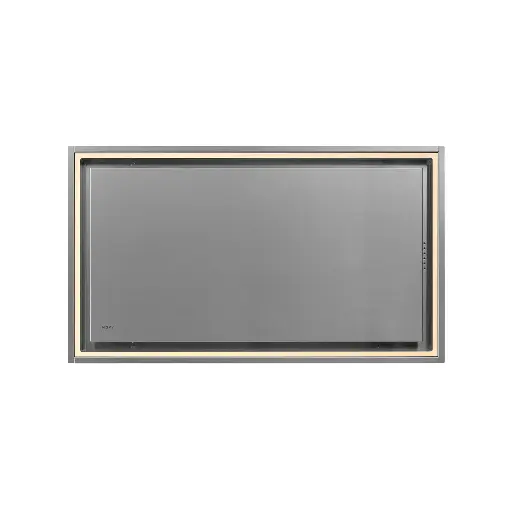 [6910] Plafonnier Novy Pureline Pro Compact - largeur 90 cm - inox - moteur extra-plat orientable - contrôle automatique de la vitesse via Novy Sense Sensor - Novy Connect