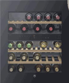 [5113600002] Cave à vin V ZUG 5113600002, encastrable sous plan, TouchOpen sans poignée, 34 bouteilles, miroir noir