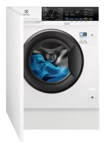 [EW8W3816BI] Lave-linge séchant Electrolux EW8W3816BI, tout-intégrable, charge avant, 4 kg, programme UltraWash 59 minutes