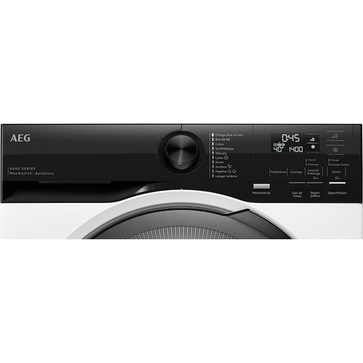 [LFE6EG94AD] Lave-linge hublot AEG LFE6EG94AD 9 kg, classe A, MaxWash 45 min à 30°C, IA WashAssist, cycle hygiène