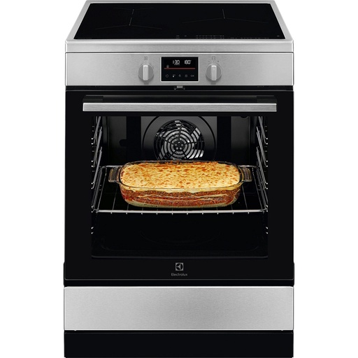[LKI64890CX] Cuisinière induction Electrolux LKI64890CX 60x60, 3 foyers, four 73 L à pyrolyse, chaleur tournante pulsée