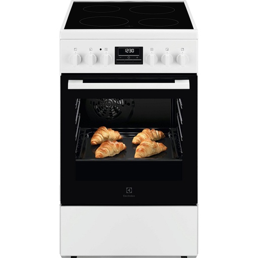[LKR524292W] Cuisinière vitrocéramique Electrolux LKR524292W, 4 foyers, four multifonction 57 L, nettoyage catalyse