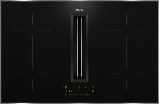 [KMDA7473-1FRSILENCE] Table de cuisson aspirante Miele KMDA7473-1FRSILENCE, induction 4 foyers dont 2 Flex, 80 cm, vitrocéramique, cadre inox