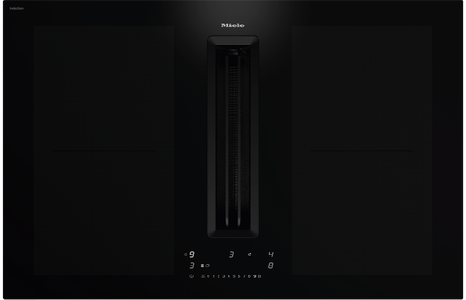[KMDA7676-1FLBLACKPERFECTION] Plaque induction avec hotte aspirante Miele KMDA7676-1FLBLACKPERFECTION, 4 zones PowerFlex XL, moteur silencieux