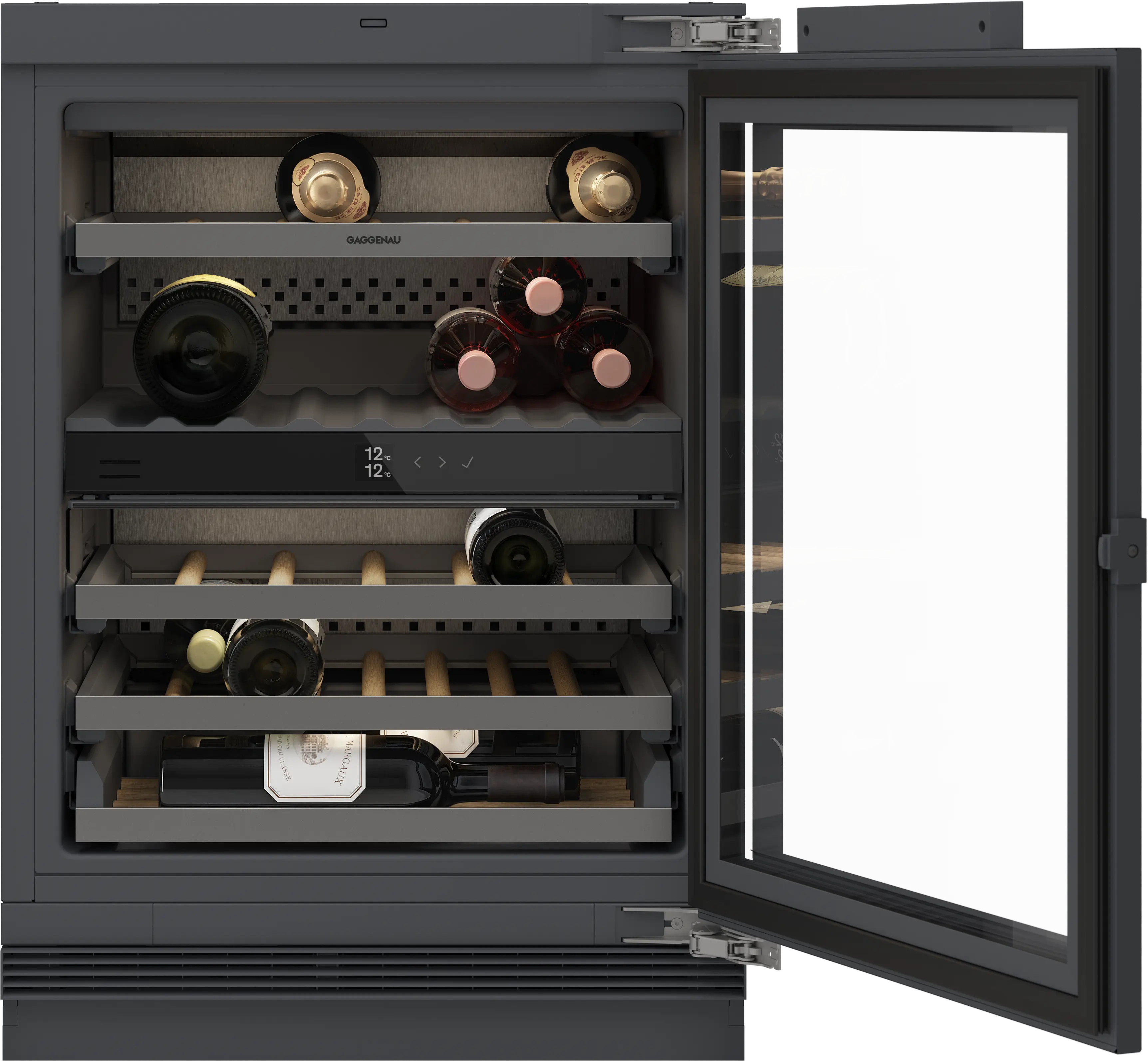 [RW204070] Cave à vin encastrable Gaggenau RW204070, 38 bouteilles, 2 zones de climatisation, éclairage LED, Soft Close