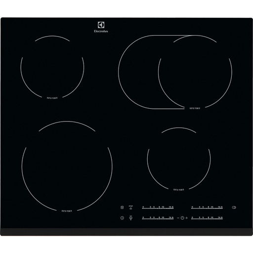 [EHF65451FK] Plaque vitrocéramique Electrolux EHF65451FK, 4 foyers, commandes tactiles, sécurité enfants, minuteur
