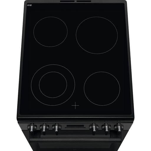[EKR524200K] Cuisinière vitrocéramique Electrolux EKR524200K, 4 foyers, four multifonction 57 L, nettoyage catalyse, noire