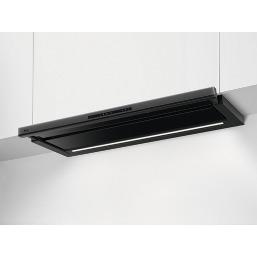[NDP869PT] Hotte tiroir escamotable AEG NDP869PT, 90 cm, noire, 3 vitesses plus 2 intensives, éclairage LED, classe A++