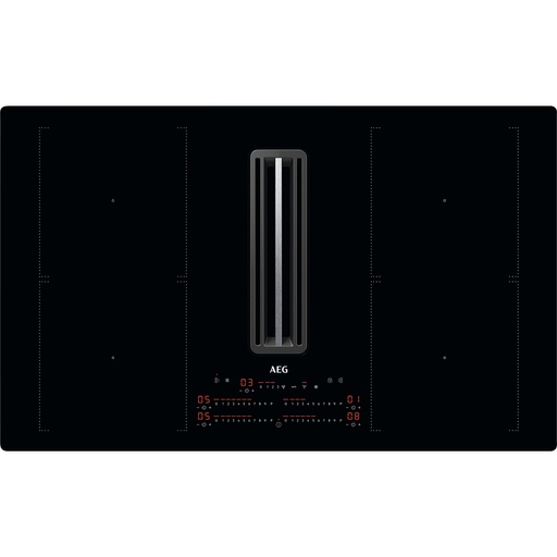 [CCE84751CB] Plaque à induction avec hotte intégrée AEG CCE84751CB, 83 cm, 4 zones, commandes tactiles, recirculation