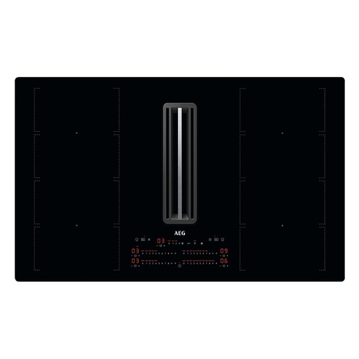 [CCE84779CB] Plaque induction avec hotte aspirante AEG CCE84779CB, 83 cm, 4 zones, Double FlexiBridge, filtre 2-en-1, Wi-Fi