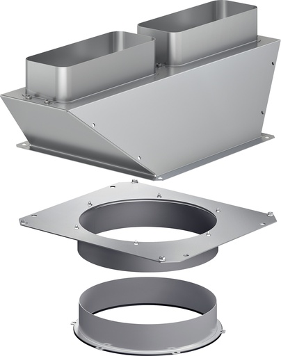 [AD704050] Adaptateur de conduit Gaggenau AD704050, entrée gaine plate 150 mm, sortie tuyau rond 200 mm