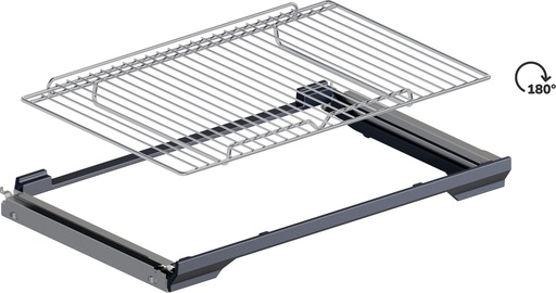 [BA018106] Rails extenseurs Gaggenau BA018106, télescopique, sortie totale, chromé, 15 kg