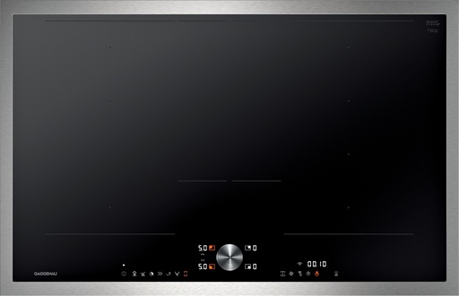 [CI282112] Table de cuisson Gaggenau CI282112, induction 80 cm, 4 zones, fonction Flex, Frying-Sensor, encadrement inox