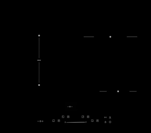 [51151 H-Connect 604 Slider Bridge] Table à induction 4 zones avec un bridge H-Connect 604 Slider Bridge 51151 H-Connect 604 Slider Bridge Frecan