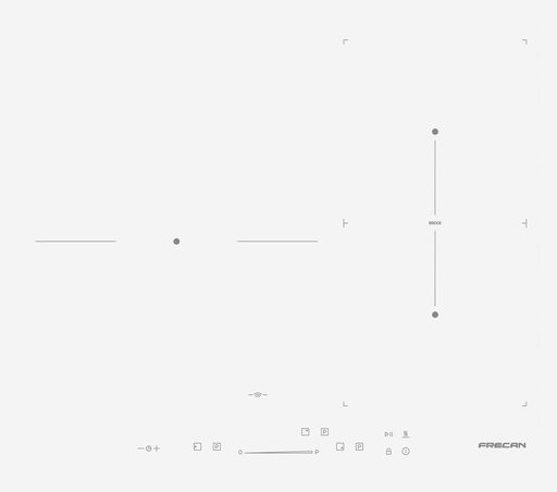 [51154 - H-Connect 603 Slider 3 zones Blanc] Plaque induction FRECAN 51154, 3 zones, 7200 W, cristal blanc, encastrable