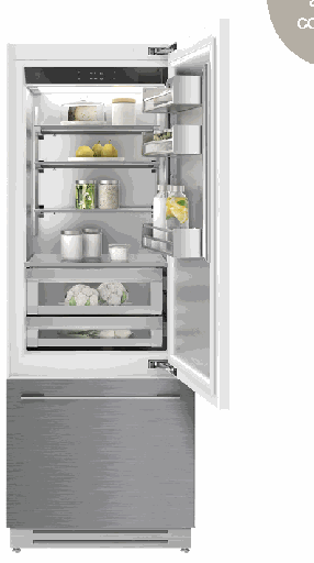 [5111500010] Réfrigérateur/Congélateur combiné V-ZUG 5111500010, entièrement intégrable, charnière droite, Icemaker, filtre à eau