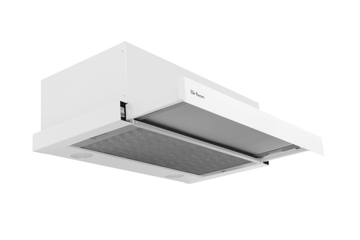 [27864] Hotte télescopique FRECAN 27864, 600 mm, 2 vitesses, 100 W, blanc laqué