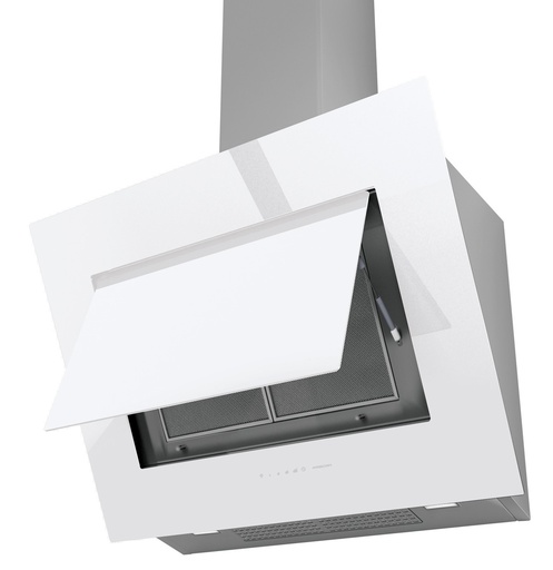 [27638] Hotte murale inclinée FRECAN 27638, 900 mm, 699 m³/h, cristal blanc, LED