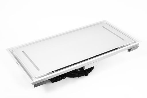 [27809] Hotte plafonnière FRECAN 27809, 1000 mm, 3 vitesses + Booster, LED 2 ampoules, verre blanc
